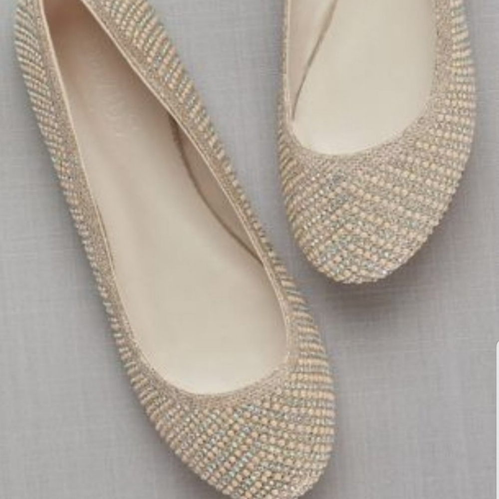 David's Bridal Flats Size 8